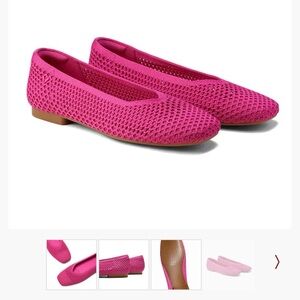 NEW IN BOX, never worn, Vivaia Pink Pitaya Mesh Flats, footwear, ballerina flats